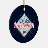 インスブルックチロルオーストリアレトロアルプスヴィンテージ セラミックオーナメント (右)