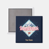 インスブルックチロルオーストリアレトロアルプスヴィンテージ マグネット (正面/裏面)