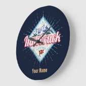 インスブルックチロルオーストリアレトロアルプスヴィンテージ ラージ壁時計 (傾斜)