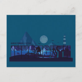 インスマウスデビルズリーフロヴェクラフトからのご挨拶 ポストカード