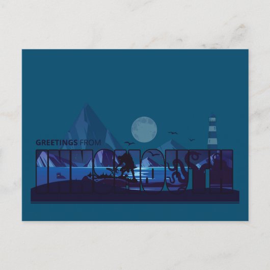 インスマウスデビルズリーフロヴェクラフトからのご挨拶 ポストカード (正面)