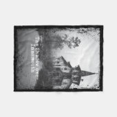 インスマウスロヴェクラフトCthulhu Mythos上の影 フリースブランケット (正面(横))