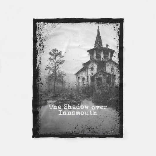 インスマウスロヴェクラフトCthulhu Mythos上の影 フリースブランケット (正面)