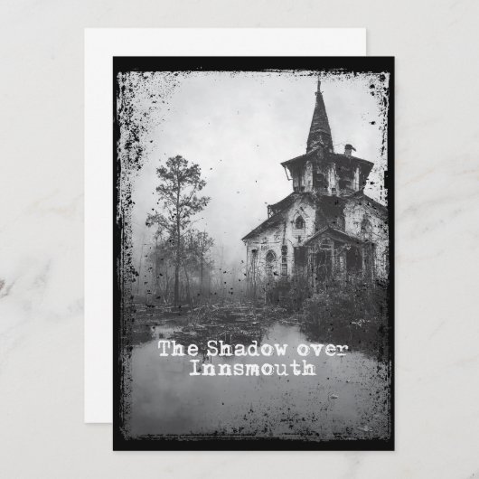 インスマウスロヴェクラフトCthulhu Mythos上の影 招待状 (正面/裏面)
