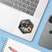 インスマスのマーシュ精製所下流瀑布 ビンテージ トラベル シール (ノートパソコンとiPhone)