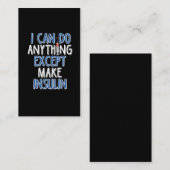 インスリおもしろいン糖尿病冗談糖尿病認識度 名刺 (正面/裏面)