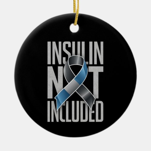 インスリンが含まれていない糖尿病1型1 セラミックオーナメント (正面)