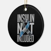 インスリンが含まれていない糖尿病1型1 セラミックオーナメント (左)
