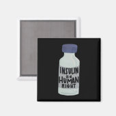 インスリンはヒト右糖尿病の認識度Insuli マグネット (正面/裏面)