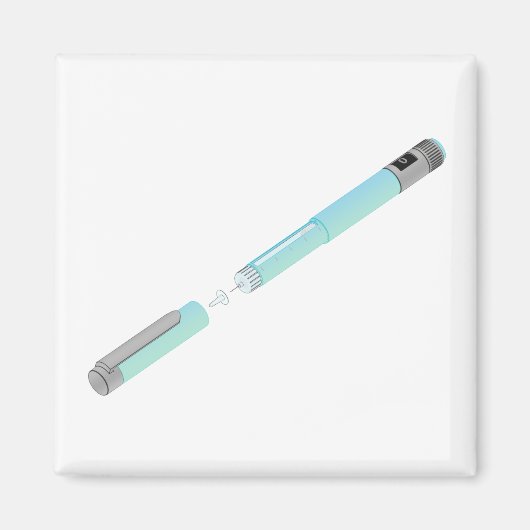 インスリンペンのスケッチ マグネット (正面)