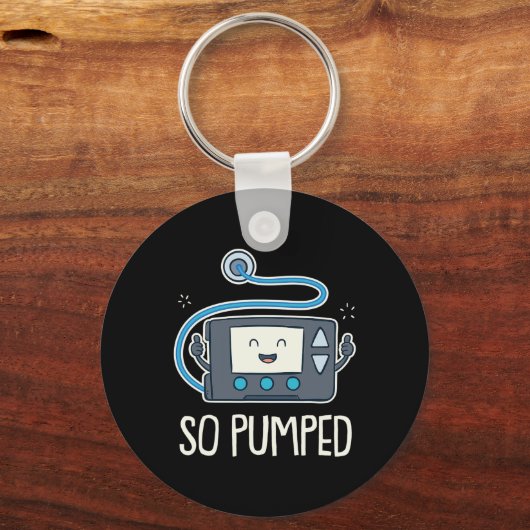 インスリンポンプ糖尿病性糖尿病1型糖尿病で非常に励起 キーホルダー (正面)