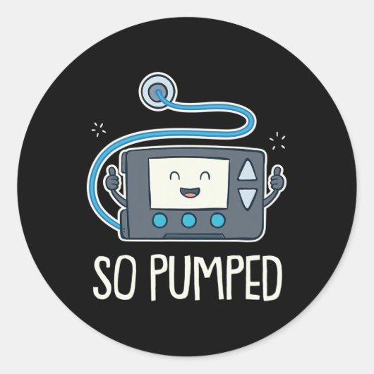 インスリンポンプ糖尿病性糖尿病1型糖尿病で非常に励起 ラウンドシール (正面)