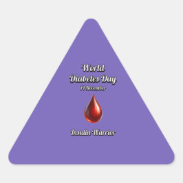 インスリン戦士。世界糖尿病の日。 三角形シール