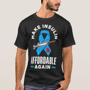 インスリン手頃糖尿病を再おもしろい生する Tシャツ