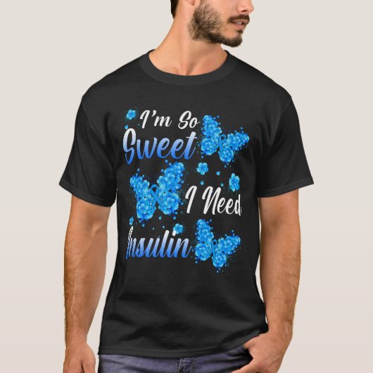 インスリン糖尿病の認識度 Tシャツ (正面)