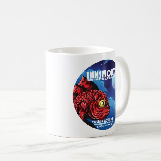 インスヴィンテージ旅行ポスターロベクラフト コーヒーマグカップ (正面右)