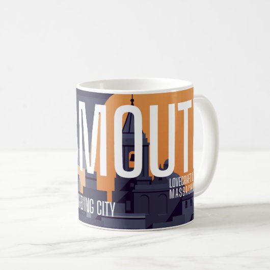 インスヴィンテージ旅行ポスターロベクラフト コーヒーマグカップ (正面右)