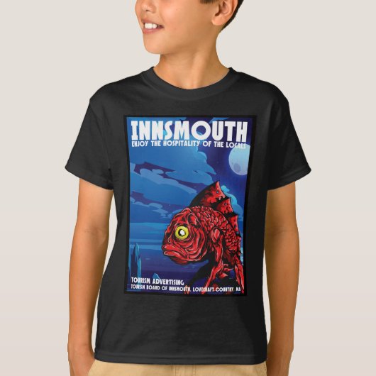 インスヴィンテージ旅行ポスターロベクラフト Tシャツ (正面)