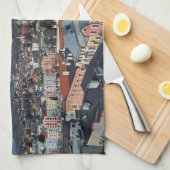 インズブルックパノラマビュー茶タオル キッチンタオル (四つ折り)