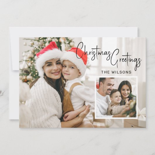 インセモダンット付きクリスマスフォトカード シーズンカード (正面)