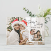 インセモダンット付きクリスマスフォトカード シーズンカード (スタンド正面)