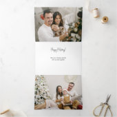 インセモダンット付きクリスマスフォトカード 三つ折りクリスマスカード (内部)