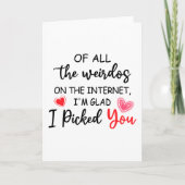 インタおもしろいーネットデートすることギフト、私はあなたを選んでよかった シーズンカード (正面)