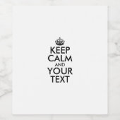 インタパーソナライズされたイン保ミームCALMとYOUR TEXT ワインラベル (シングルラベル)