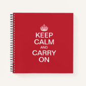 インタパーソナライズされたーネットミームKeep Calm and Carry On ノートブック (正面)