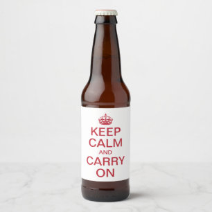 インタパーソナライズされたーネットミームKeep Calm and Carry On ビールラベル