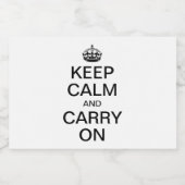 インタパーソナライズされたーネットミームKeep Calm and Carry On フードラベル (シングルラベル)