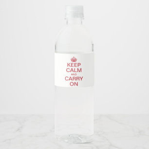 インタパーソナライズされたーネットミームKeep Calm and Carry On ペットボトルラベル