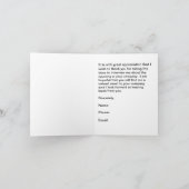 インタビューのメッセージカードをありがとう サンキューカード (内部)