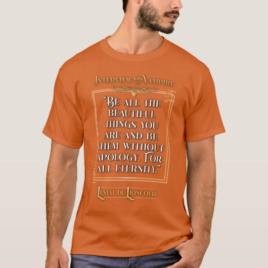 インタビュー・ウィズ・ヴァンパイア レスタトの引用 透明 Tシャツ (正面)