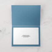 インタフェイス 4 フォト トレンディ シンプル ネイビー シルバー 箔シーズンカード (内側レイダウン)