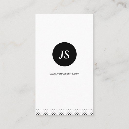 インタプリタ – クリーン白黒 名刺 (裏面)