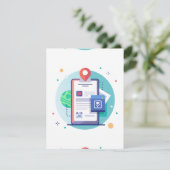 インタラクティブな拡張現実招待状 出欠カード (スタンド正面)