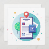 インタラクティブ拡張現実招待状 セーブザデート (正面/裏面)