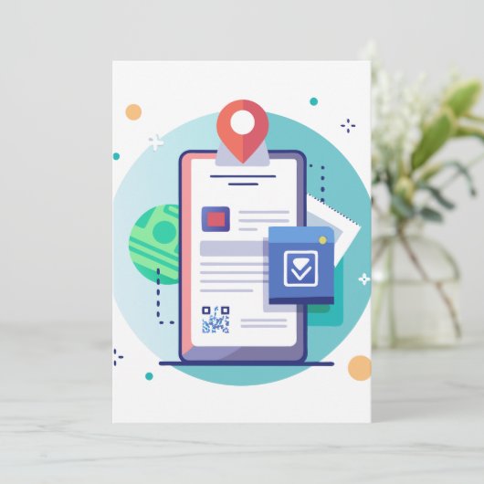 インタラクティブ拡張現実招待状 招待状 (スタンド正面)