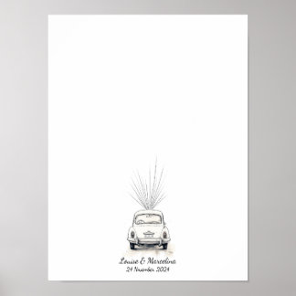 インタラクティブ結婚指紋のゲストブック ポスター