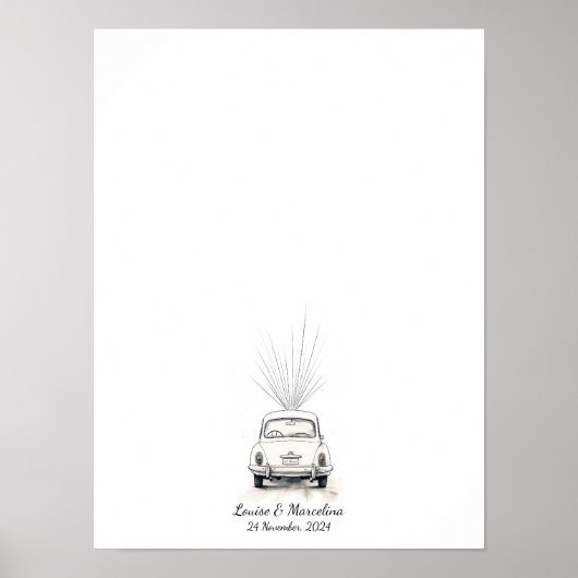 インタラクティブ結婚指紋のゲストブック ポスター (正面)