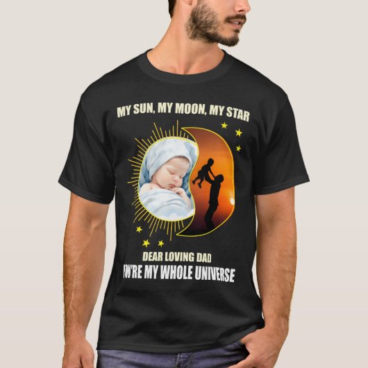 インタラクティブQRコード オーダーメイド 写真 父の日 Tシャツ (正面)