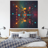 インターウイング・データ・ストリーム キャンバスプリント (インサイチュ (寝室))