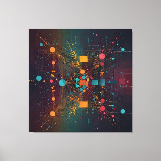 インターウイング・データ・ストリーム キャンバスプリント (正面)