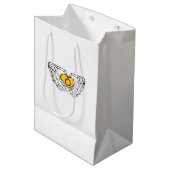 インターセックスプライドスケルトンハロウィーンゴシックハートクラス ミディアムペーパーバッグ (正面アングル)