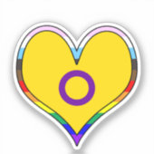 インターセックスプライドハートシール シール (正面)