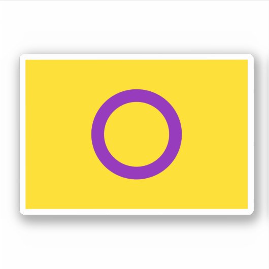 インターセックスプライドフラグ シール (正面)