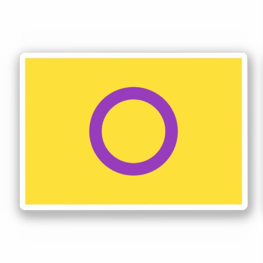 インターセックスプライドフラグ シール (正面)