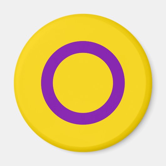 インターセックスプライドフラグ マグネット (正面)