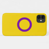 インターセックスプライドフラグ Case-Mate iPhoneケース (裏面(横))